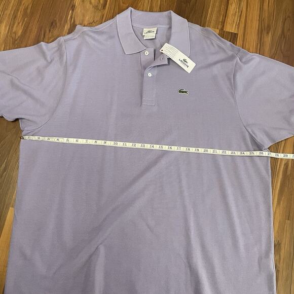 NWT Lacoste Men’s Purple Short Sleeve Classic Fit Pique Polo Shirt Size 4XL - Picture 8 of 9